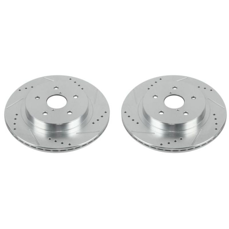 Power Stop Evolution Drilled & Slotted Rear Rotors For 2016-24 Subaru WRX, 15-22 Legacy - Pair - JBR1718XPR - Primary