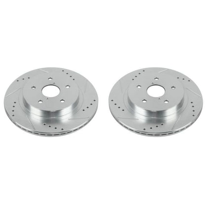 Power Stop Evolution Drilled & Slotted Rear Rotors For 2016-24 Subaru WRX, 15-22 Legacy - Pair - JBR1718XPR - Primary