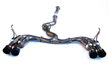 Invidia 2015+ WRX/STi Gemini 80mm Full Titanium Quad 101mm Tip Cat-Back Exhaust - HS15STI5TG4ST - Rear