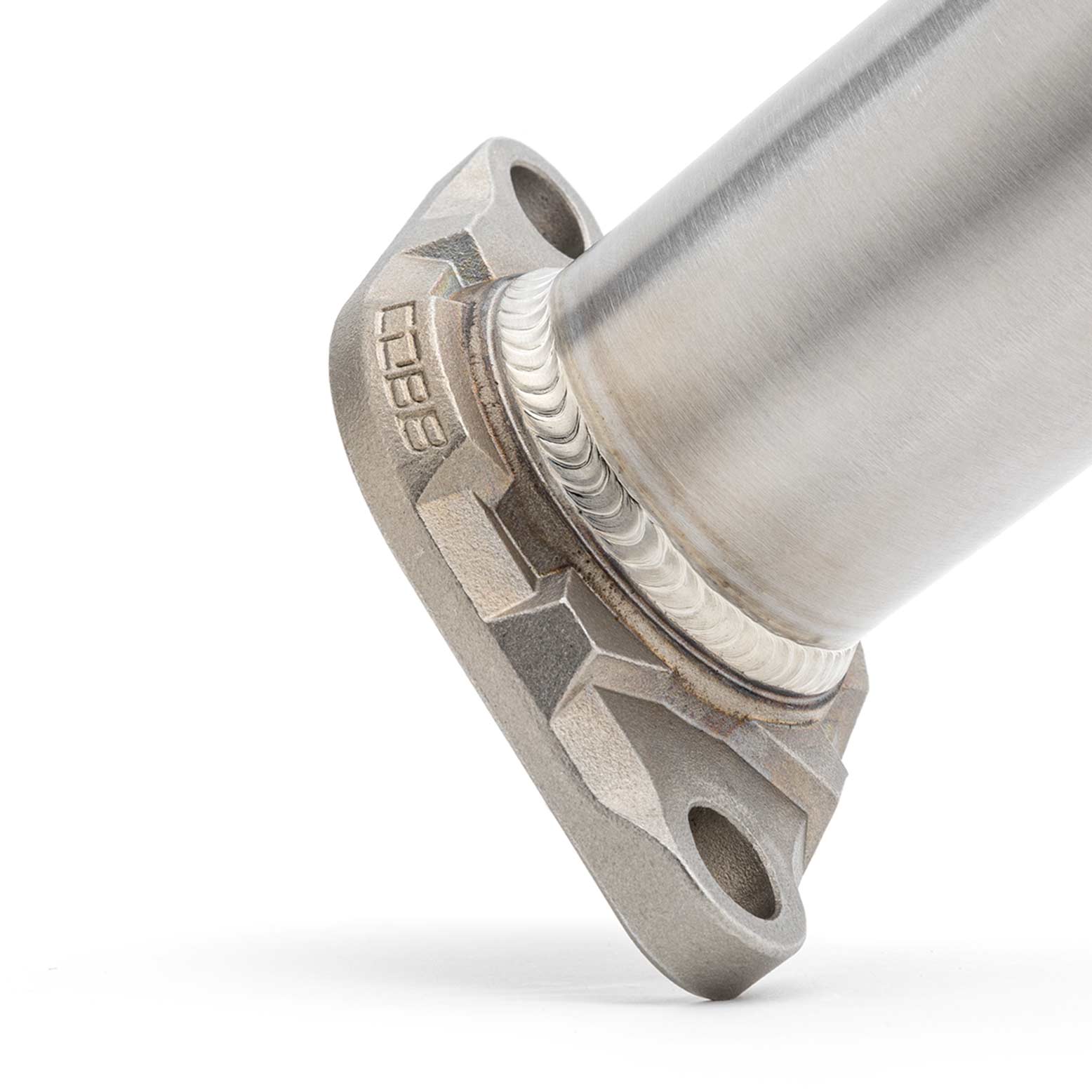 COBB 2in. Stainless Steel Up-Pipe For 2006-14 Subaru WRX, 04-21 STI, 06-13 FXT, 06-09 LGT/OBXT - Bottom Logo