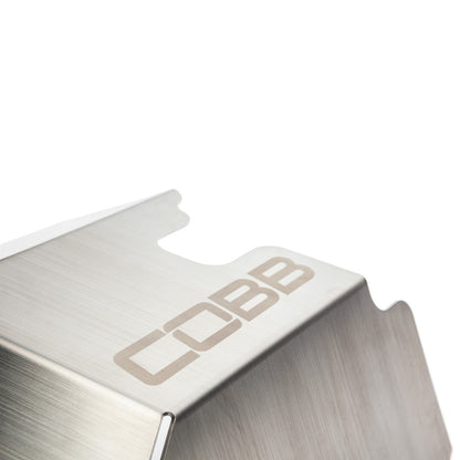 COBB Tuning Stainless Steel Heat Shield For 08-14 WRX, 05-09 LGT, 09-13 FXT - Close-up