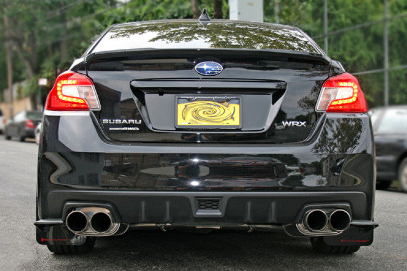 Rally Armor 15-21 Subaru WRX/STI (Sedan ONLY) White UR Mud Flap w/ Black Logo -  - Installed 14