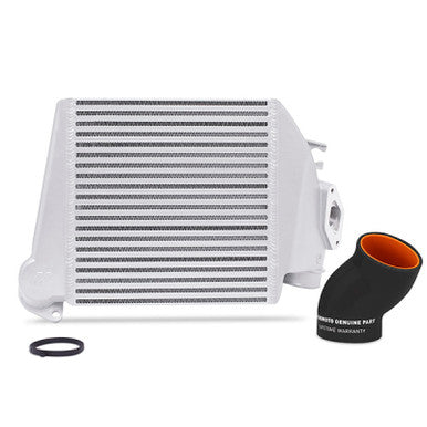 Mishimoto Top-Mount Intercooler Kit For 2008-14 Subaru WRX - Powder Coated Silver & Black Hoses - MMTMIC-WRX-08SLBK