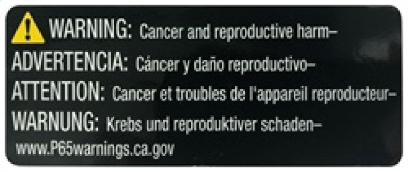 P65 Warning