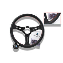 Nardi Type A 330 Steering Wheel in Black Perforated Leather with Red Stitching