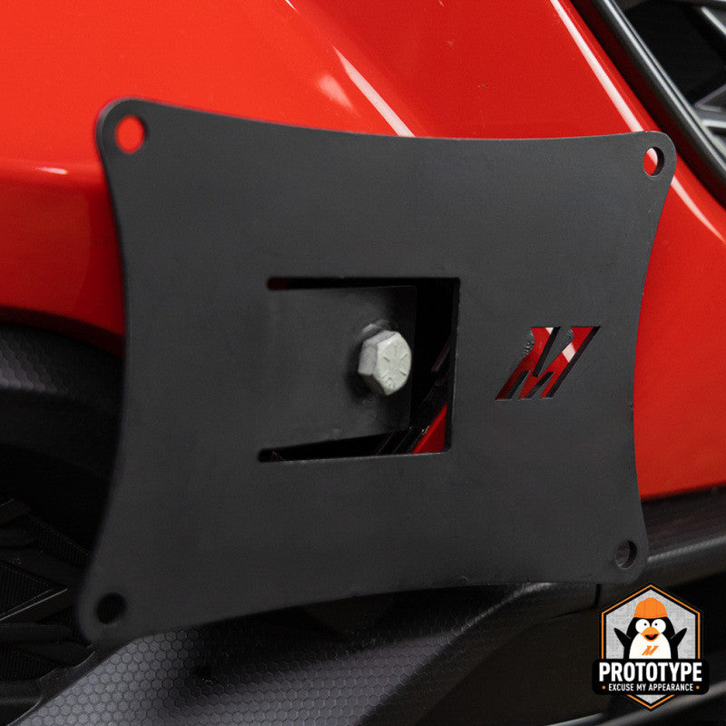 Mishimoto License Plate Relocation Kit For 2022+ Subaru WRX - Install Close Up