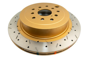 DBA 08-10 STi/2017 BRZ w/Perf. Pkg. Dual-Drilled Rear Drilled & Slotted 4000 Series Rotor - DBA42656XS-10
