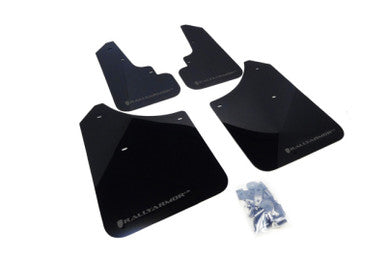 Rally Armor 03-08 Subaru Forester Black UR Mud Flap w/ Grey Logo - MF5-UR-BLK/GRY