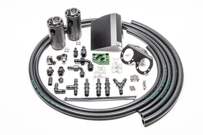 Radium Fluid Lock Turbo Dual Catch Can Kit For 2002-14 Subaru WRX, 04-21 STI, 04-13 FXT - 20-0608-FL