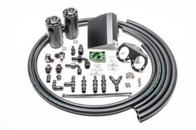Radium Fluid Lock Turbo Dual Catch Can Kit For 2002-14 Subaru WRX, 04-21 STI, 04-13 FXT - 20-0608-FL