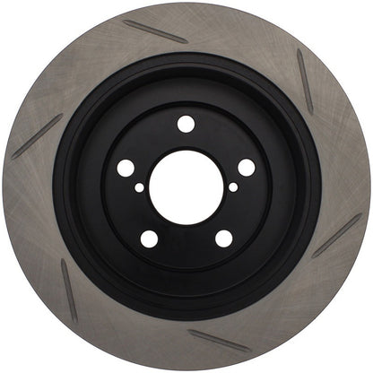 StopTech Power Slot 02-05 WRX Rear Left Sportstop Slotted Rotor - 126.47011SL - Back