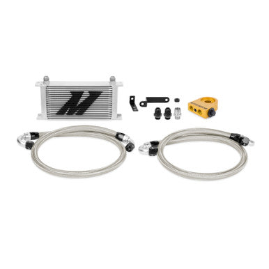 Mishimoto Thermostatic Oil Cooler Kit For 2008-14 Subaru WRX STI - Silver - MMOC-STI-08T