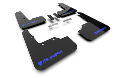 Rally Armor 22-26 Subaru WRX Black UR Mud Flap Altered Font Blue Logo - MF92-UR-BLK/BL-X
