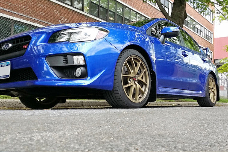 Rally Armor 15-21 Subaru WRX/STI (Sedan ONLY) White UR Mud Flap w/ Black Logo - MF32-UR-WH/BLK - Installed 1