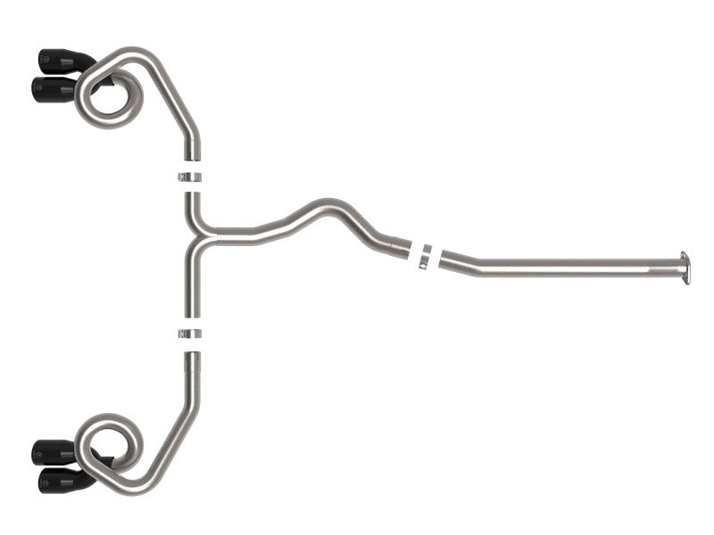 aFe POWER Takeda 3in to 2-1/2in 304 SS Cat-Back Exhaust w/ Black Tips 22-23 Subaru WRX H4-2.4L (t) - 49-36809-B - Unmounted