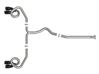 aFe POWER Takeda 3in to 2-1/2in 304 SS Cat-Back Exhaust w/ Black Tips 22-23 Subaru WRX H4-2.4L (t) - 49-36809-B - Unmounted