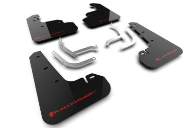 Rally Armor Black UR Mud Flap w/ Red Logo for 2024 Subaru Impreza - MF105-UR-BLK-RD
