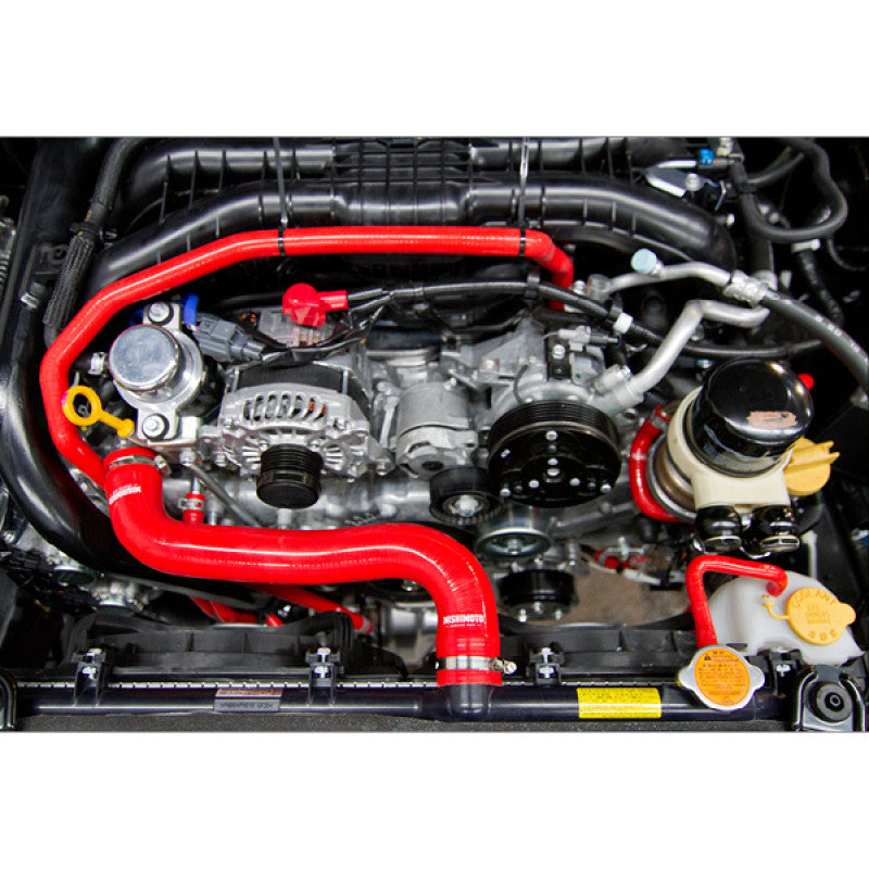 Mishimoto Silicone Radiator Hose Kit For 2015-21 Subaru WRX - Black - MMHOSE-WRX-15BK - Installed