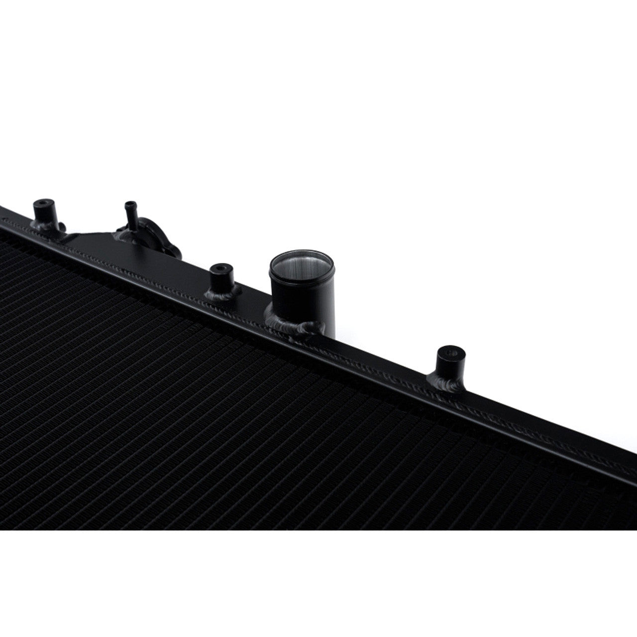 CSF 08-15 Subaru Impreza WRX/STI 1-Row 31mm High-Performance Aluminum Radiator - Black - Close-up