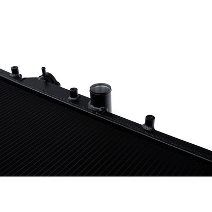 CSF 08-15 Subaru Impreza WRX/STI 1-Row 31mm High-Performance Aluminum Radiator - Black - Close-up