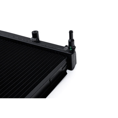 CSF 08-21 Subaru WRX/STI 2-Row 42mm Race-Spec All Aluminum Radiator - Black Close-up 1