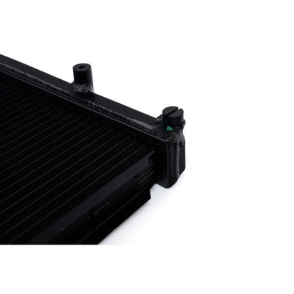 CSF 08-21 Subaru WRX/STI 2-Row 42mm Race-Spec All Aluminum Radiator - Black Close-up 2