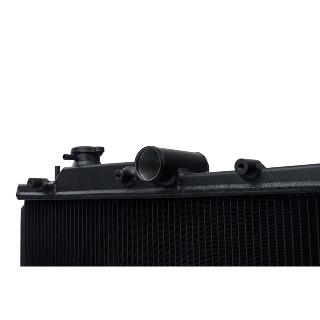 CSF 08-21 Subaru WRX/STI 2-Row 42mm Race-Spec All Aluminum Radiator - Black Close-up 3