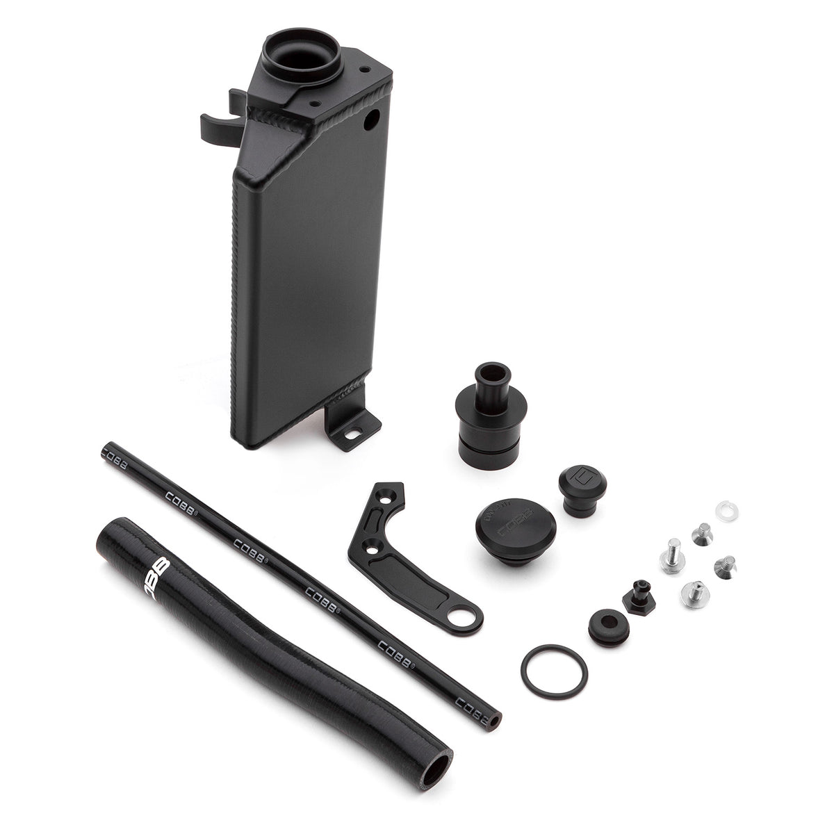 COBB Front Mount Intercooler Kit For 2011-14 Subaru STI - Black - Coolant Overflow Tank