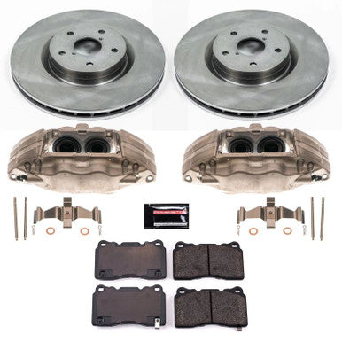 Power Stop Autospecialty Front Brake Kit w/Calipers For 2005-17 Subaru WRX STI - KCOE131