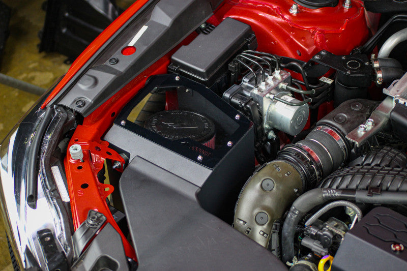 Mishimoto 2022+ Subaru WRX Performance Air Intake - Oiled Filter - Micro-Wrinkle Black - MMAI-WRX-22MWBK - Mounted 3