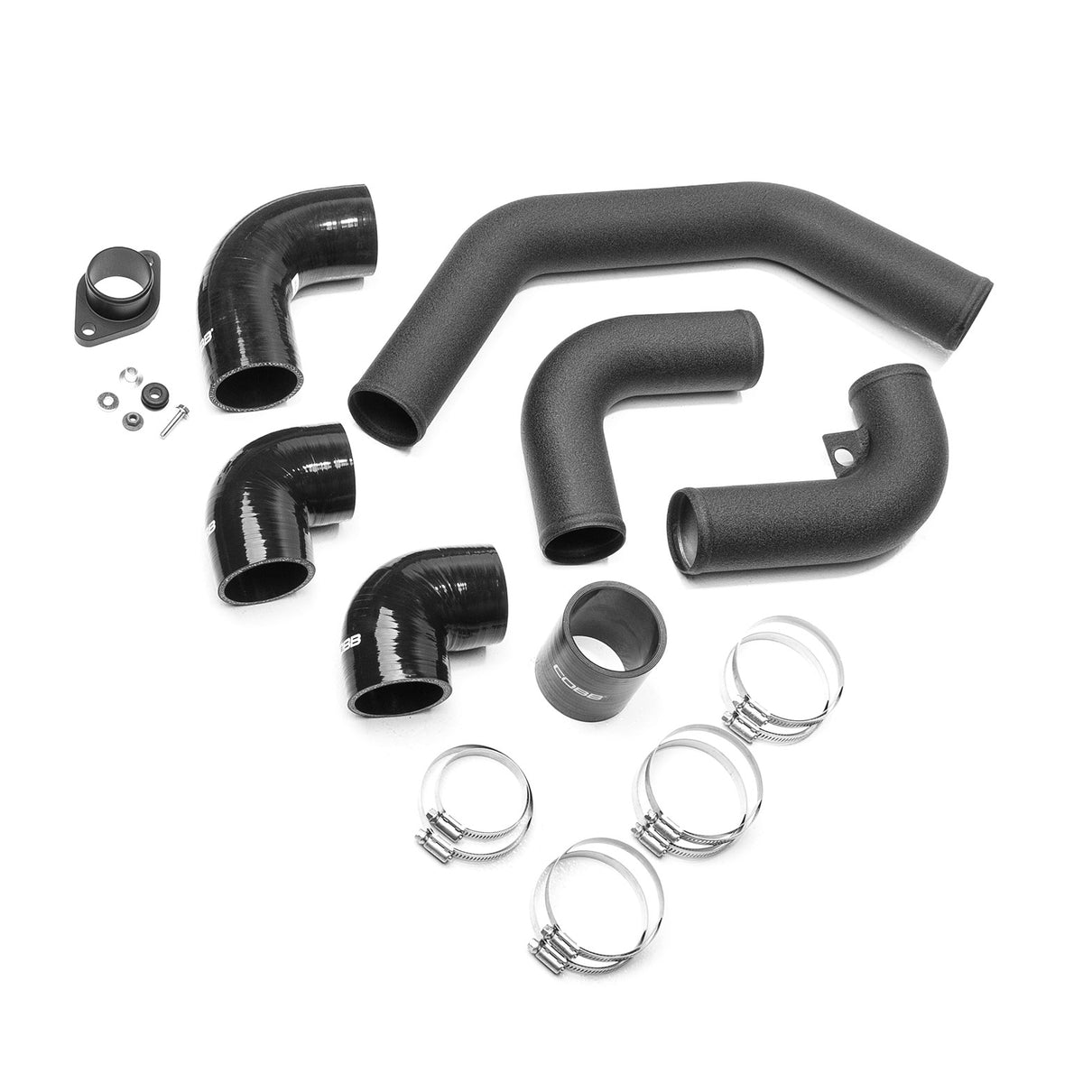 COBB Front Mount Intercooler Kit For 2011-14 Subaru WRX - Black - Front Mount Intercooler Hot Pipes