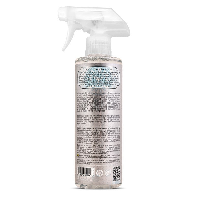 Chemical Guys Nonsense Colorless & Odorless All Surface Cleaner - 16oz - Label