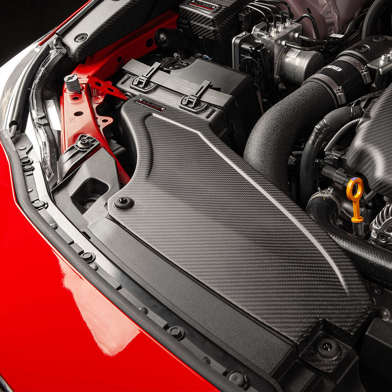 COBB Redline Matte Carbon Fiber Power Scoop For 2022-25 Subaru WRX - Installed