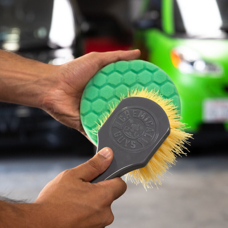 Chemical Guys Stiffy Brush For Carpets & Durable Surfaces - Yellow - Scrubbing
