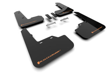 Rally Armor 22-26 Subaru WRX Black UR Mud Flap w/Orange Logo - MF92-UR-BLK/OR