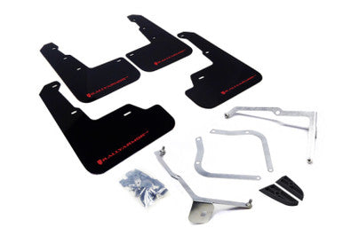 Rally Armor 15-21 Subaru WRX/STI Black UR Mud Flap w/Red Logo - MF32-UR-BLK/RD