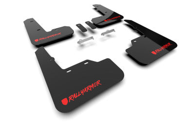 Rally Armor 22-26 Subaru WRX Black UR Mud Flap Altered Font Red Logo - MF92-UR-BLK/RD-X