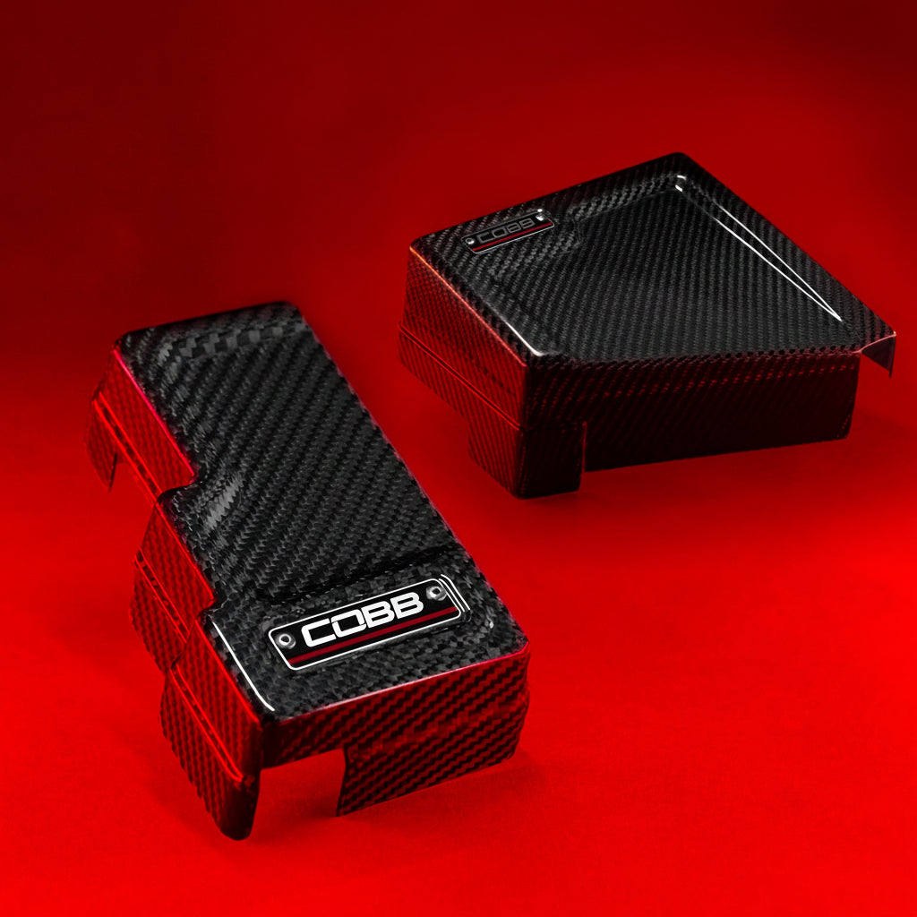 COBB Redline Gloss Carbon Fiber Fuse Cover Kit For 2022+ Subaru WRX