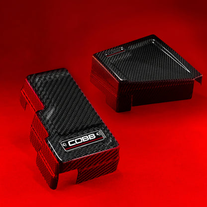 COBB Redline Gloss Carbon Fiber Fuse Cover Kit For 2022+ Subaru WRX