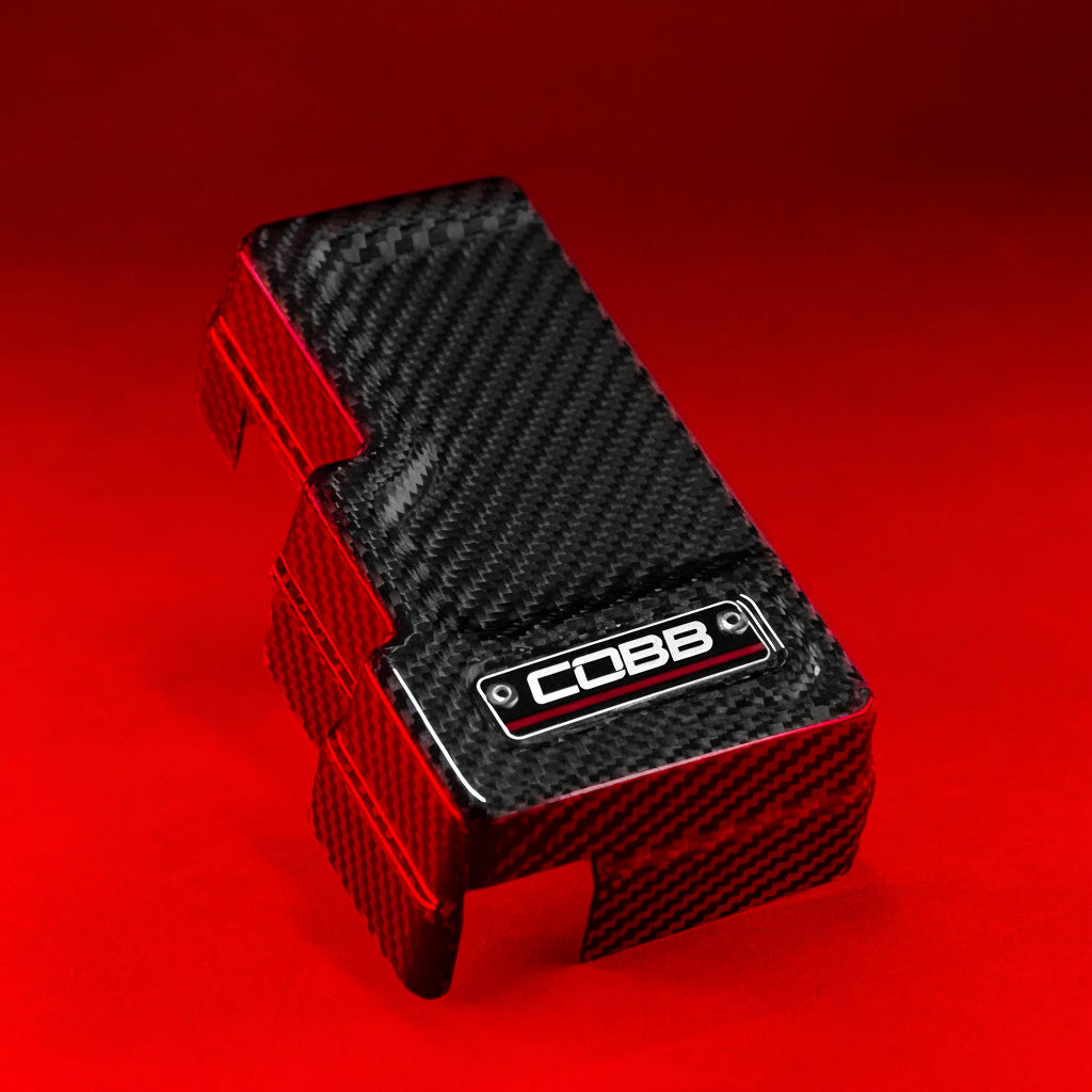 COBB Redline Gloss Carbon Fiber Fuse Cover Kit For 2022+ Subaru WRX - Passenger Side
