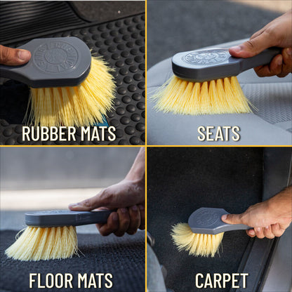 Chemical Guys Stiffy Brush For Carpets & Durable Surfaces - Yellow - Uses 1