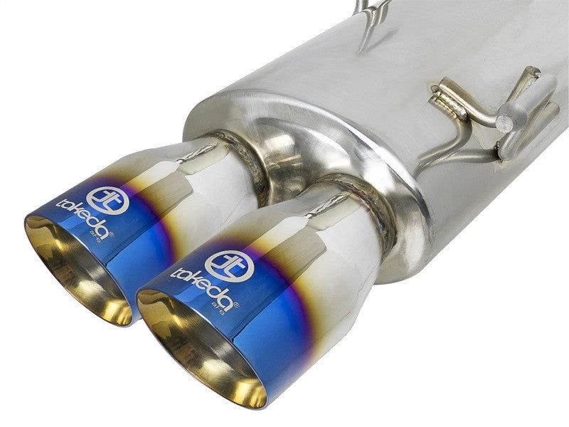 aFe Takeda 3 IN to 2-1/4 IN 304 Stainless Steel Cat-Back Exhaust System For 2015-21 Subaru WRX/WRX STI - Blue Flame Tips - 49-36801-L - Tips