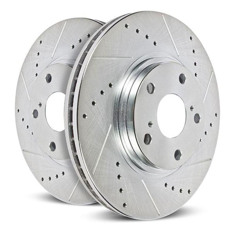 Power Stop 2004 Subaru STI & 17-20 BRZ Front Evolution Drilled & Slotted Rotors - Pair - JBR1179XPR