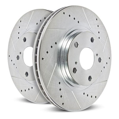 Power Stop 2004 Subaru STI & 17-20 BRZ Front Evolution Drilled & Slotted Rotors - Pair - JBR1179XPR