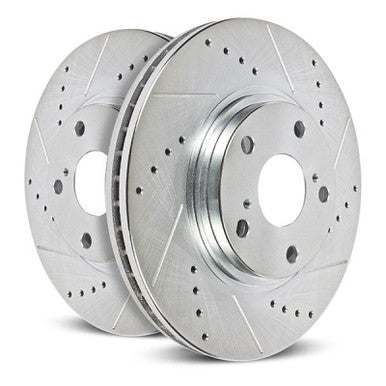 Power Stop Evolution Drilled & Slotted Front Rotors For 2004 Subaru WRX STI, 17-20 BRZ - Pair - JBR1179XPR