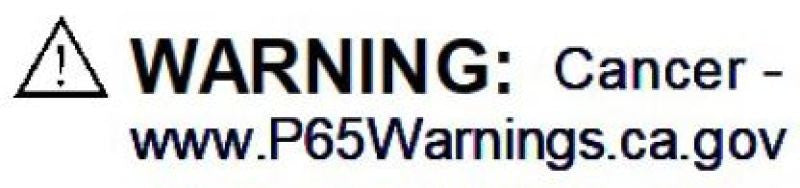 P65 Warning