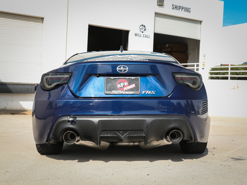 aFe Takeda 2.5in 304 Stainless Steel Cat-Back Exhaust for 2013+ Subaru BRZ/2012+ Toyota 86/GR86- 49-36023-1P - Mounted 2