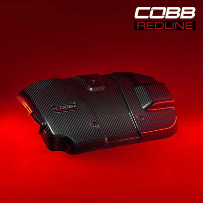 COBB Redline Carbon Fiber Engine Cover For 2022-24 Subaru WRX - 446610 - Red Background