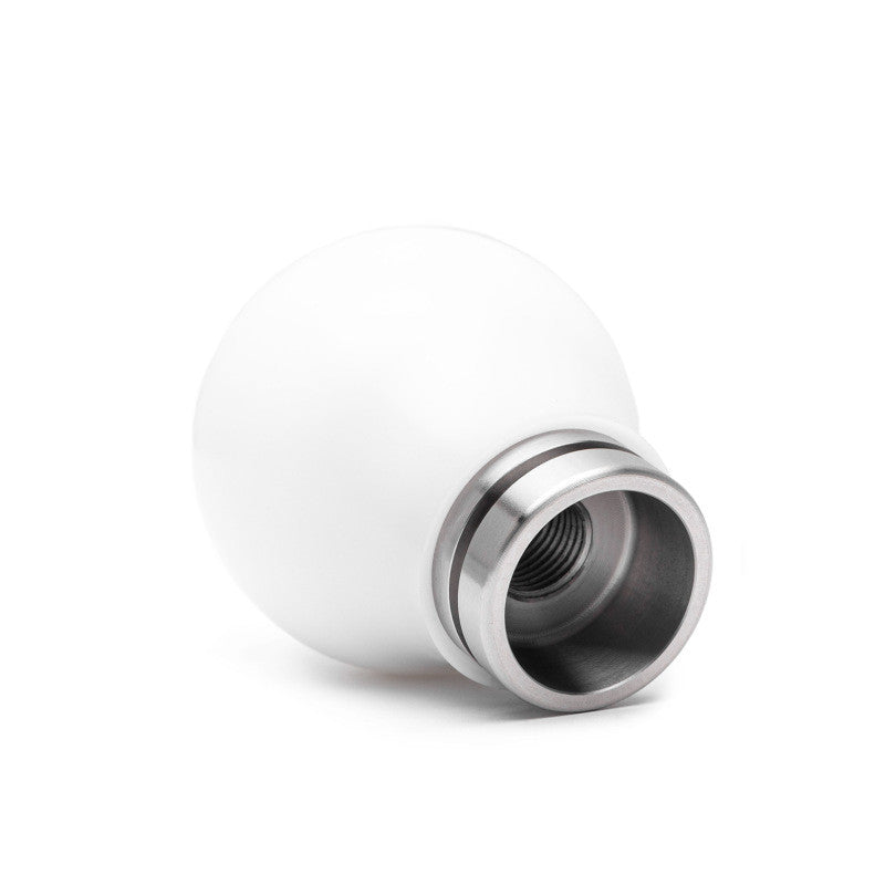 COBB Subaru 6-Speed Weighted COBB Shift Knob - White w/ Black and Red Collar - 213360-W - Angle 1