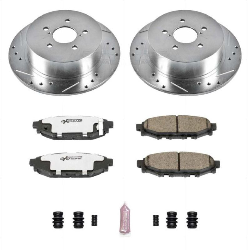 Power Stop 05-09 Subaru Legacy Rear Z26 Street Warrior Brake Kit - K4632-26 - Primary